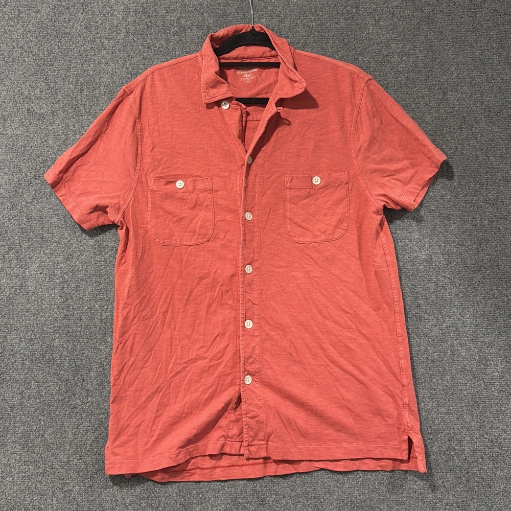 J.Crew Mens Button Down Warm Red Shirt Size Large Casual Comfort